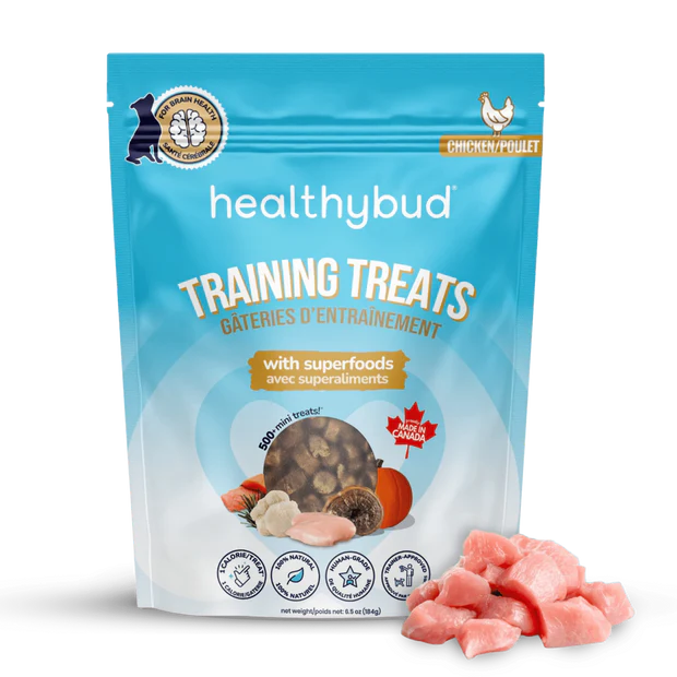HealthyBud Chicken with Superfoods Training Treats for Dogs (6.5oz Bag)