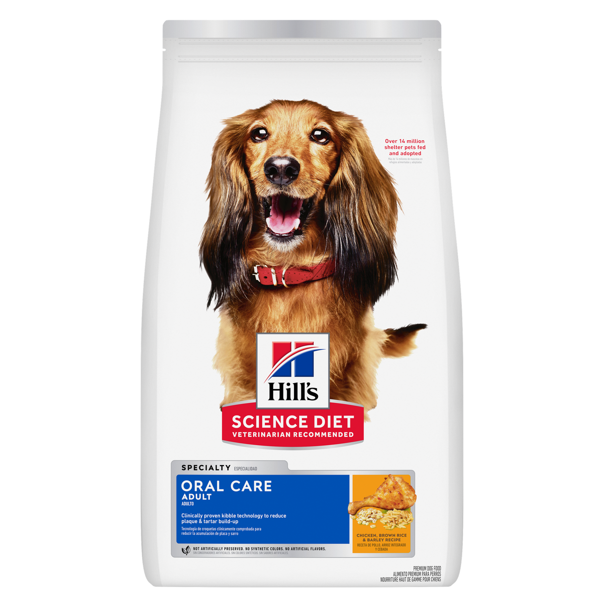 Hill's Science Diet Adult Oral Care Chicken, Brown Rice & Barley Recipe Dry Dog Food (4lb Bag)