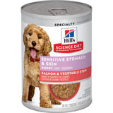 Science Diet D Puppy Sensitive Stomach/Skin - Guiso de salmón y verduras, 12,5 oz
