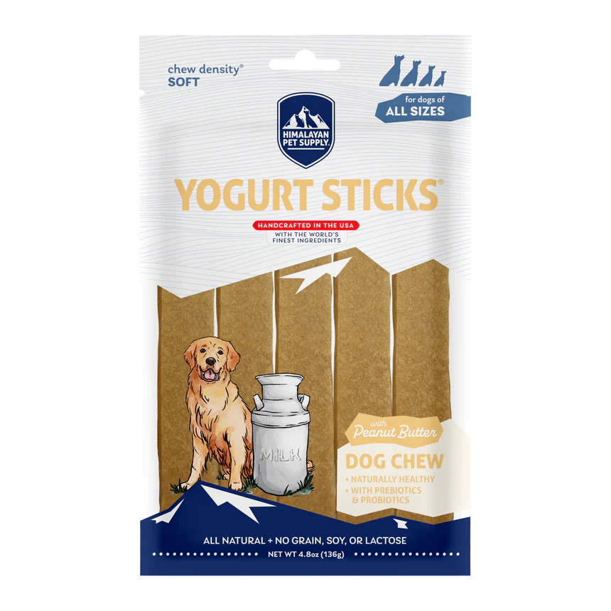 Palitos de yogur con mantequilla de maní para perros de Himalayan Pet Supply
