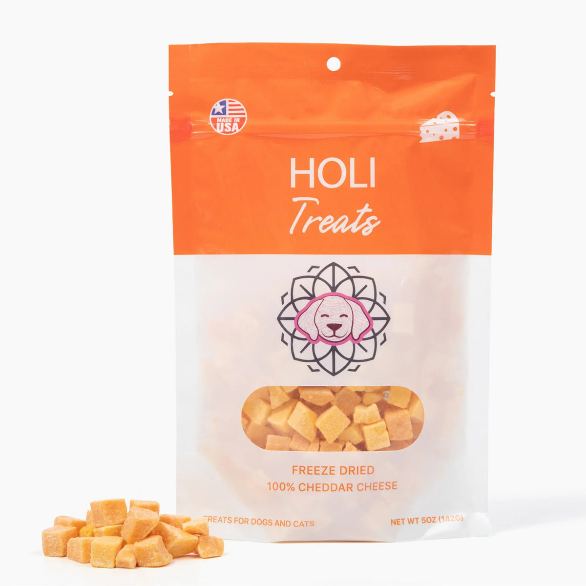 Holi Freeze-Dried Cheddar Cheese Dog Treats (5oz)
