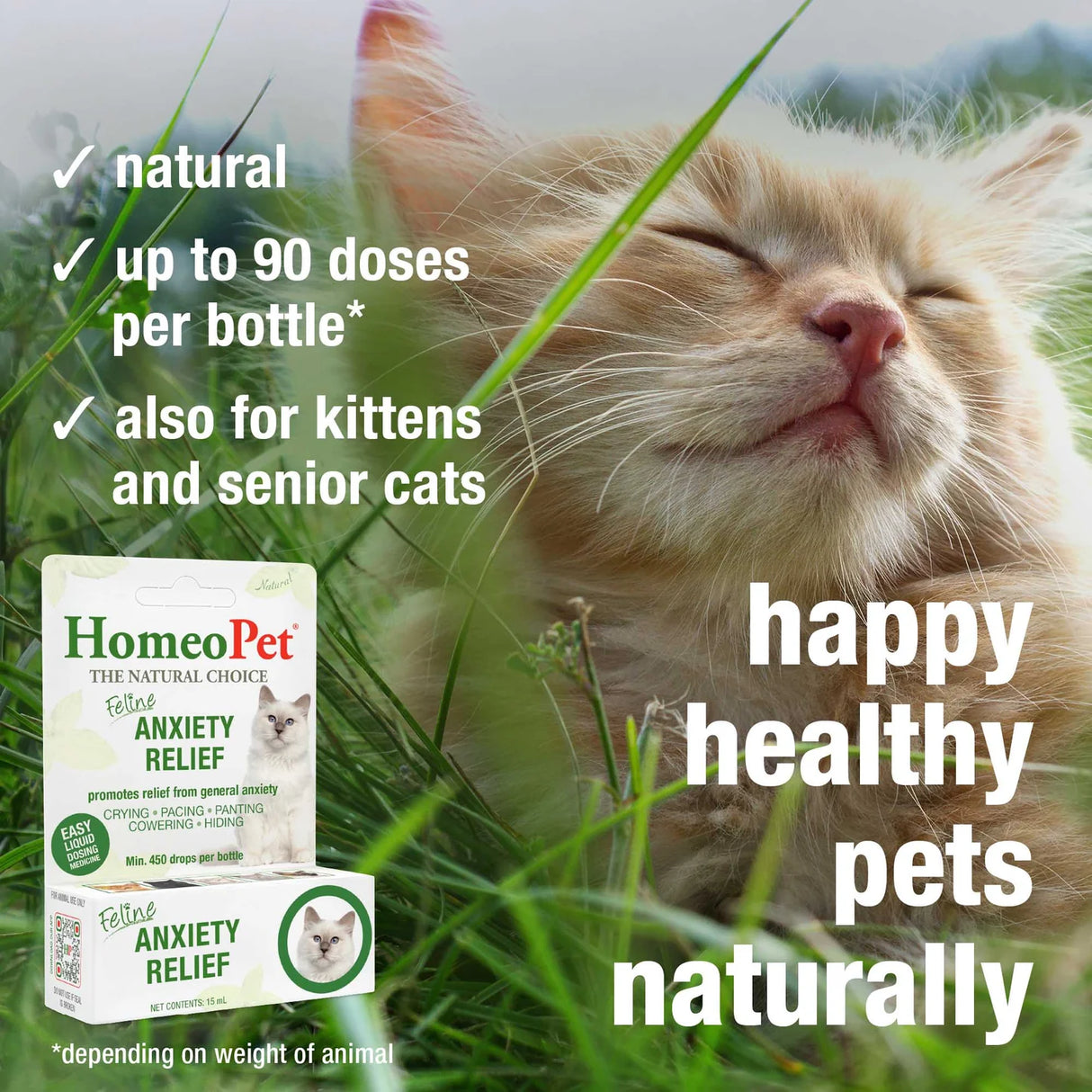 HomeoPet Feline Anxiety Relief for Cats