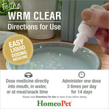 HomeoPet Feline WRM Clear for Cats