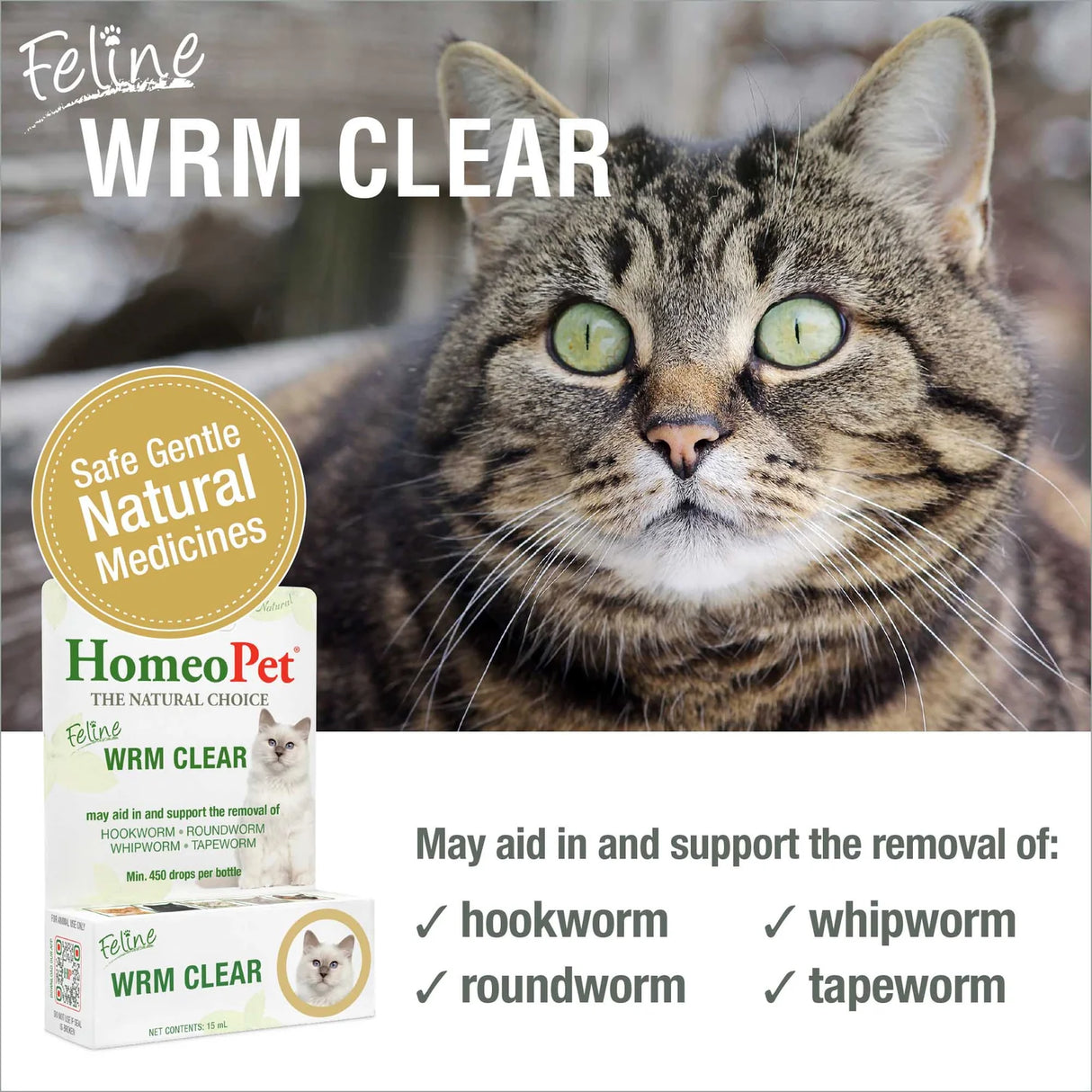 HomeoPet Feline WRM Clear for Cats