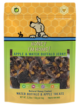 Honey I'm Home! Natural Honey Coated Water Buffalo & Apple Jerky Dog Treats (5.29oz Bag)