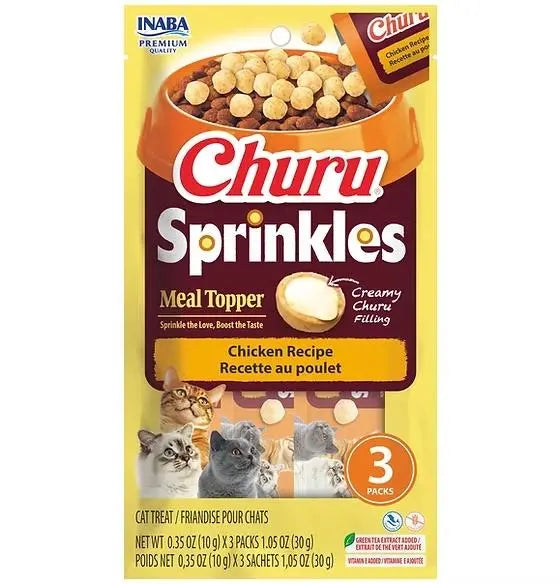 Inaba Churu Sprinkles Chicken Recipe Cat Food Topper (6pk, 1.05oz)