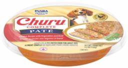 Inaba Churu Complete Chicken With Vegetables & Beef Pate Wet Dog Food (4.2oz tub)