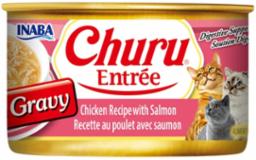 Inaba Churu Entree Chicken With Salmon in Gravy Wet Cat Food (3oz can)