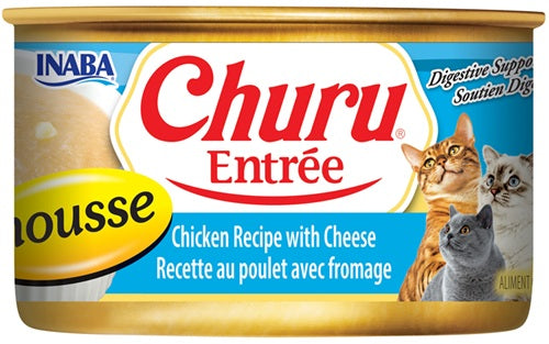 Inaba Churu Entree Chicken With Cheese Mousse Wet Cat Food (3oz can)