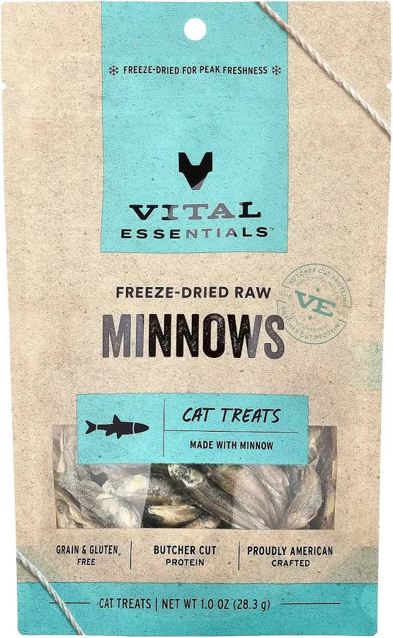 Vital Essentials Freeze-Dried Raw Minnows Cat Treats (1oz)