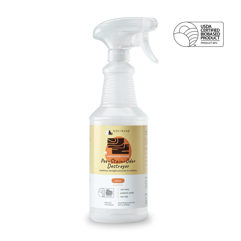 Kin+Kind Stain & Odor Destroyer Floors & Hardwood Citrus Scent (32oz Bottle)
