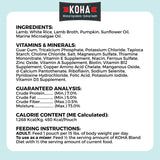 Koha Bland Diet Lamb & White Rice Recipe for Dogs (12.5oz)