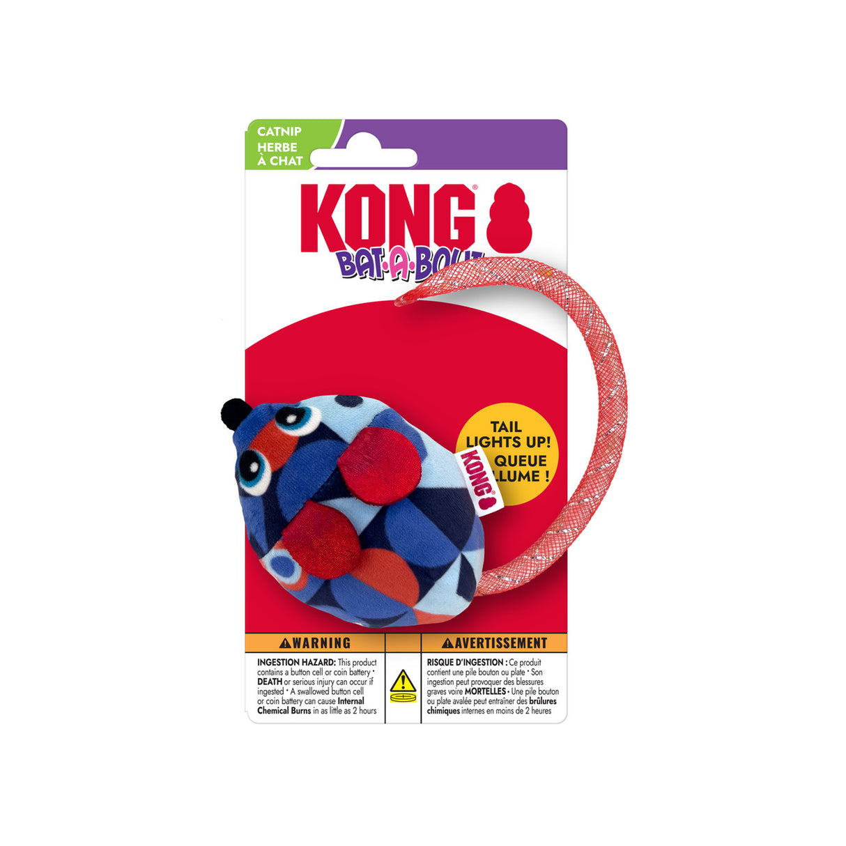 Kong Bat-A-Bout Flicker Mouse Cat Toy