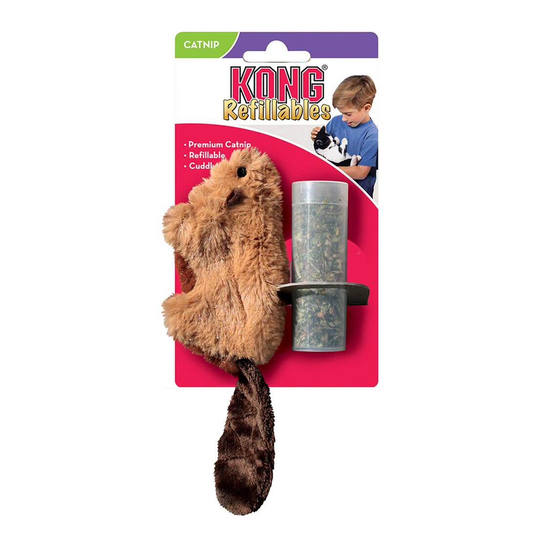 Kong Refillable Beaver with Catnip Cat Toy