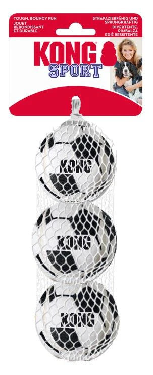 Kong Sport Soccer Balls Dog Toy (Medium, 3 Pack)