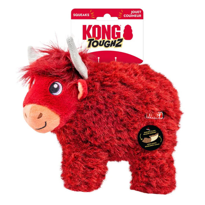Kong Toughz Highland Cow Toy for Dogs (Medium)
