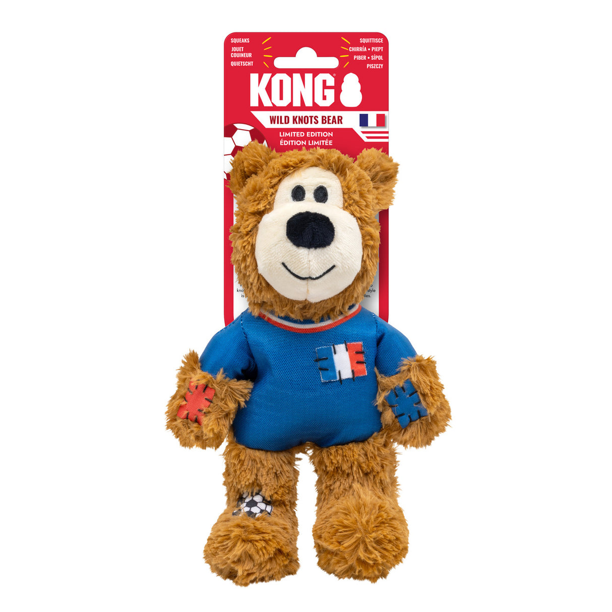Kong Wild Knots Sport Bear Dog Toy - France (Medium)