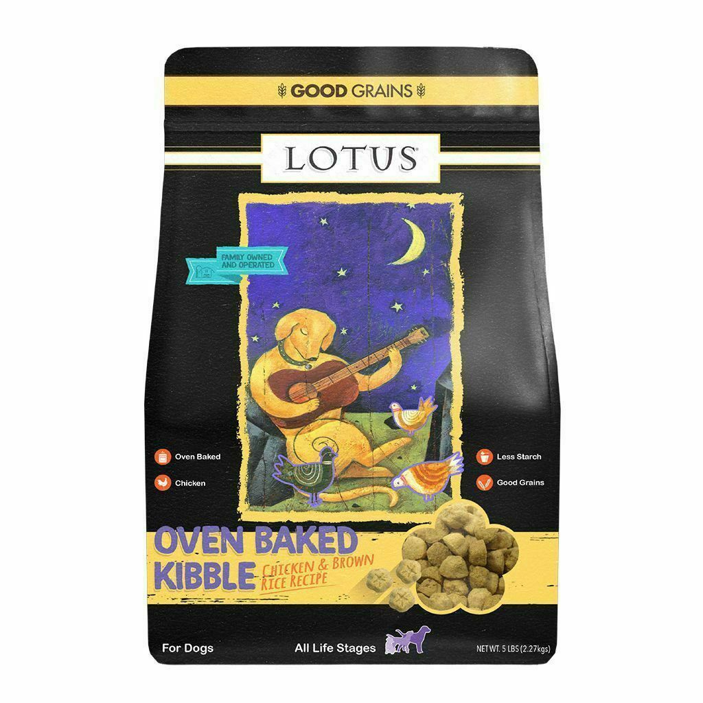 Lotus Good Grains Chicken & Brown Rice Oven Baked Dog Food (5lb)