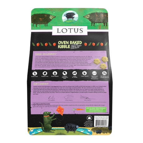 Lotus Grain Free Lamb & Turkey Liver Recipe Dry Dog Food (4lb Bag)
