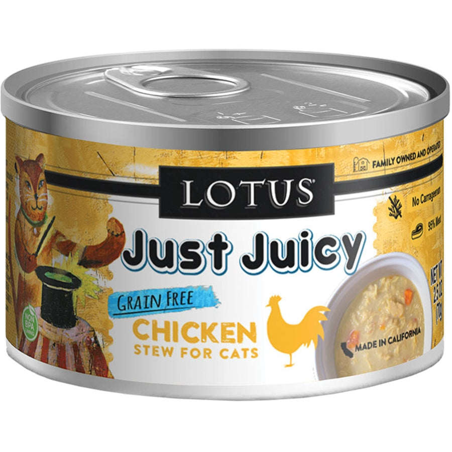 Lotus Just Juicy Grain Free Chicken Stew Wet Cat Food (2.5oz can)