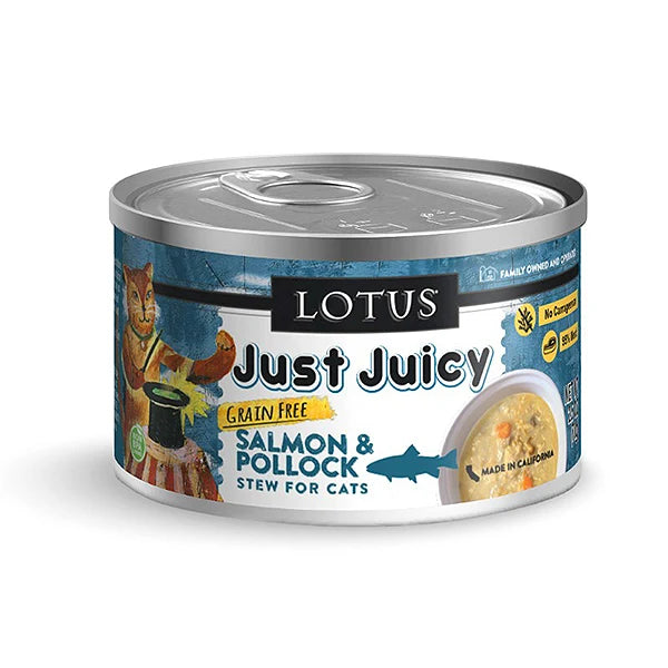 Lotus Salmon & Pollock Wet Cat Food (2.5oz can)