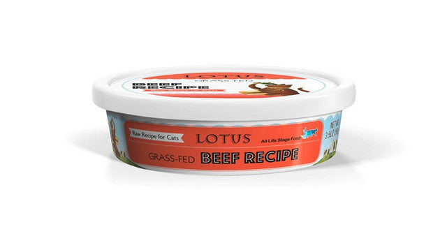 Lotus Raw Frozen Cat Food Grass-Fed Beef 3.75oz