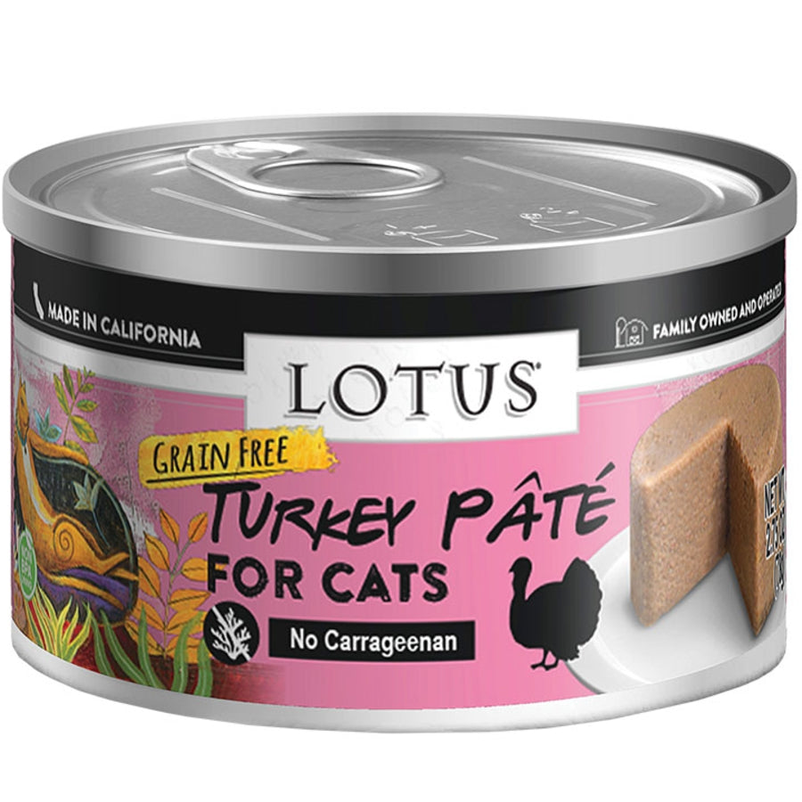 Lotus Grain Free Turkey Pate Wet Cat Food (2.75oz can)