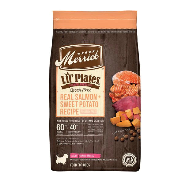 Merrick Lil’ Plates Grain-Free Real Salmon & Sweet Potato for Small Br ...
