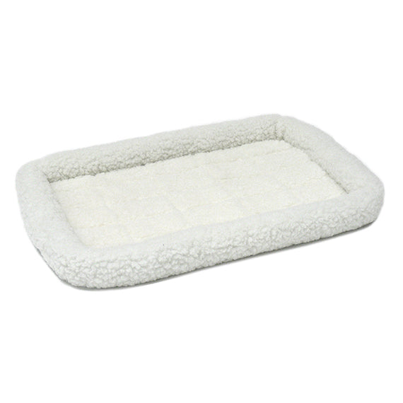 Midwest Quiet Time Soft White Fleece Bolster Bed 24''