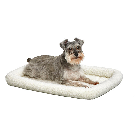 Midwest Quiet Time Soft White Fleece Bolster Bed 30''