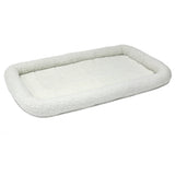 Midwest Quiet Time Soft White Fleece Bolster Bed 36''