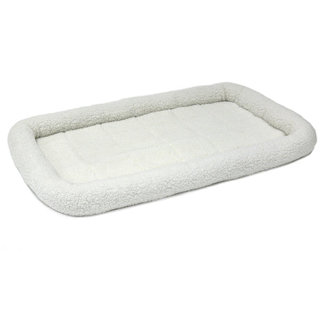 Midwest Quiet Time Soft White Fleece Bolster Bed 36''