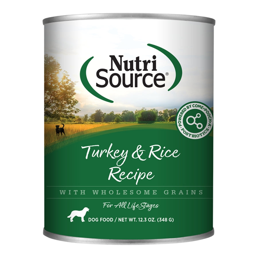 NutriSource Wet Dog Food Turkey & Rice Recipe 12.3oz
