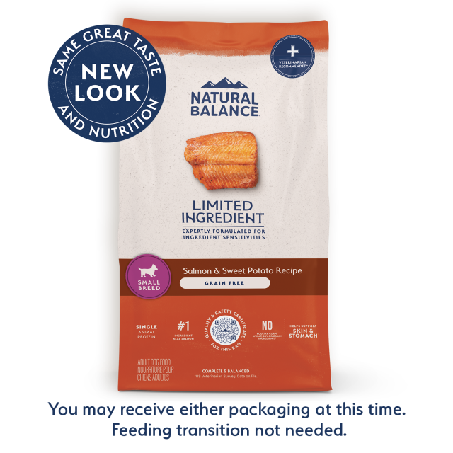 Natural Balance Limited Ingredient Salmon & Sweet Potato for Small Breeds Dry Dog Food (4lb Bag)