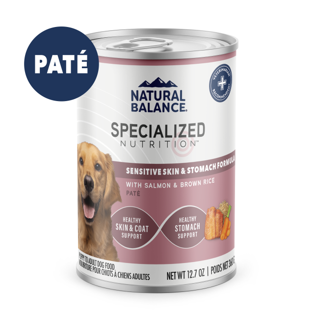 Natural Balance Dog Wet Food Sensitive Skin & Stomach Salmon & Brown Rice 12.7oz