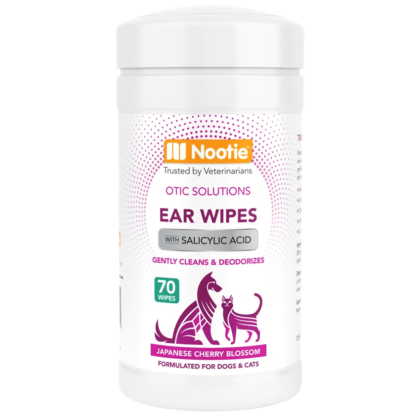Nottie Japanese Cherry Bloosom Ear Wipes for Dogs & Cats (70 count)