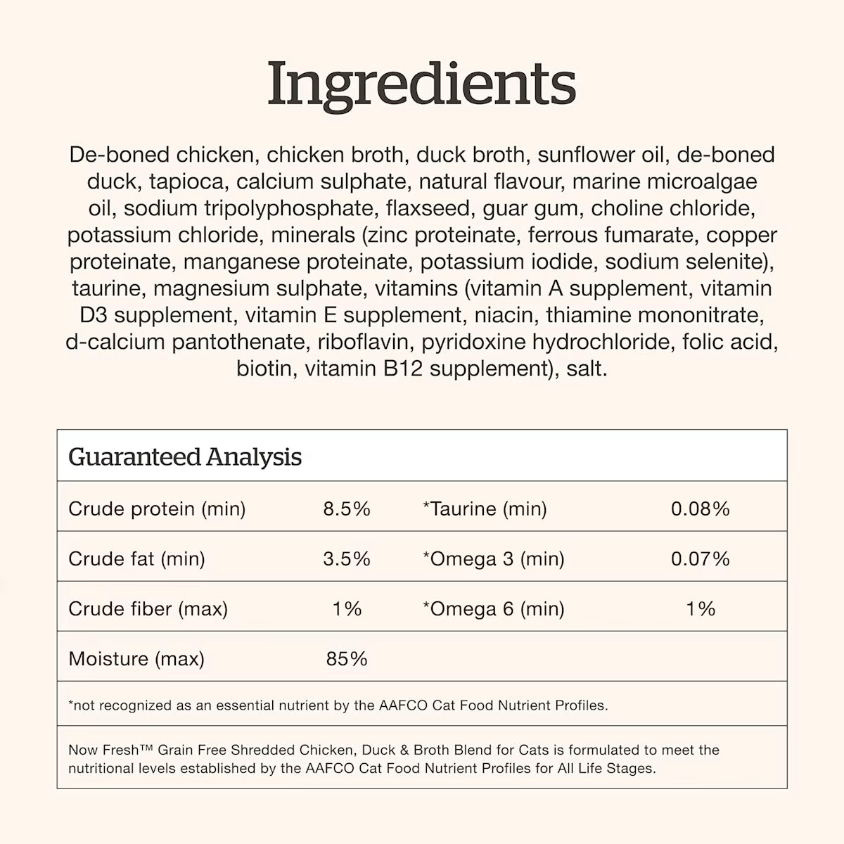 Now Fresh Grain-Free Shredded Chicken, Duck & Broth Blends Wet Cat Food (2.5oz pouch)