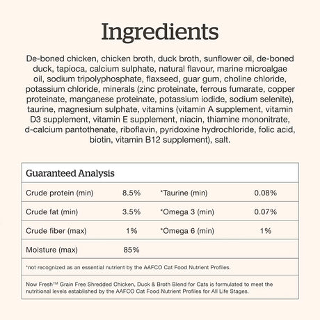 Now Fresh Grain-Free Shredded Chicken, Duck & Broth Blends Wet Cat Food (2.5oz pouch)