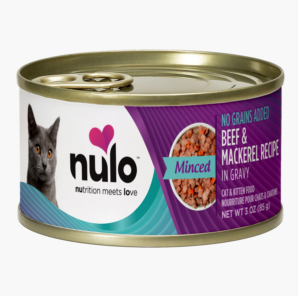 Nulo Wet Cat Food Minced Beef and Mackerel in Gravy 3oz