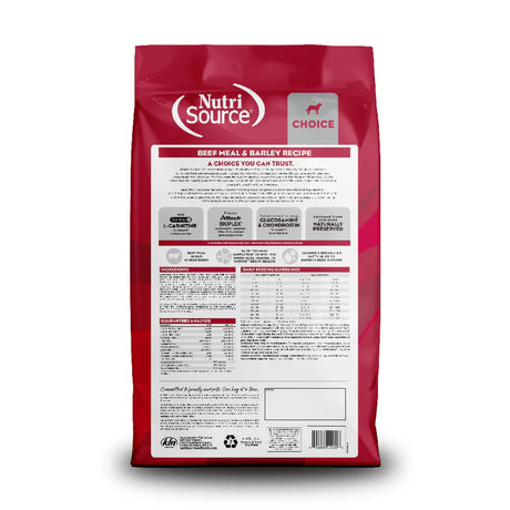 NutriSource Choice Beef Meal & Barley Recipe Dry Dog Food (5lb Bag)