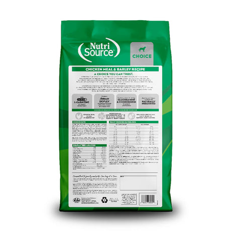 NutriSource Choice Chicken Meal & Barley Recipe Dry Dog Food (5lb Bag)