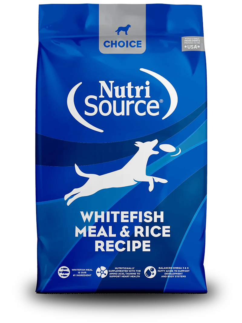 NutriSource Choice Whitefish Meal & Rice Recipe Dry Dog Food (5lb Bag)