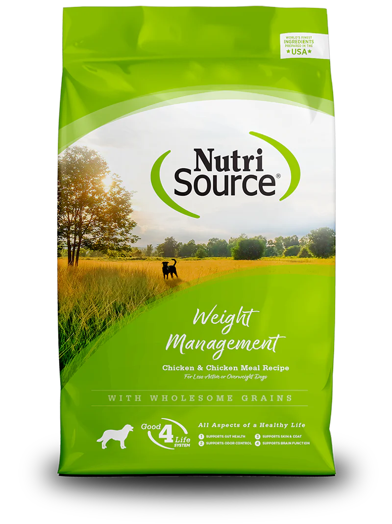 NutriSource Weight Management Chicken & Chicken Meal Recipe Dry Dog Food (4lb Bag)