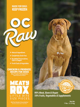 OC Raw Chicken & Produce Meaty Rox Frozen Raw Dog Food (3lb bag)