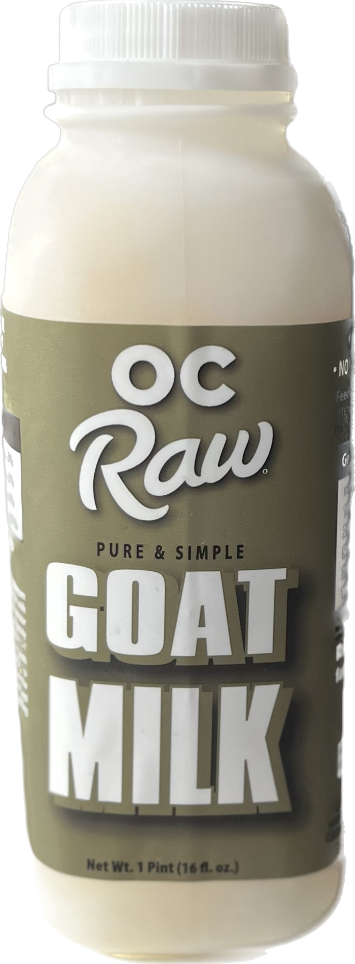 OC Raw Frozen Goat Milk Pure & Simple (16oz bottle)