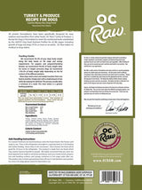 OC Raw Turkey & Produce Meaty Rox Frozen Raw Dog Food (3lb bag)
