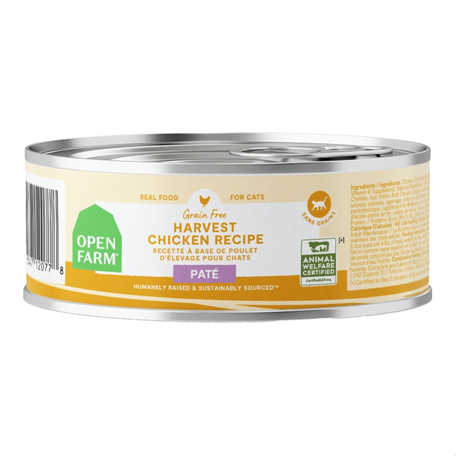 Open Farm Grain Free Pate Harvest Chicken Recipe Wet Cat Food (2.8oz can)