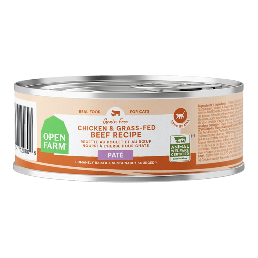 Open Farm Grain Free Pate Chicken & Grass-Fed Beef Recipe Wet Cat Food (2.8oz can)