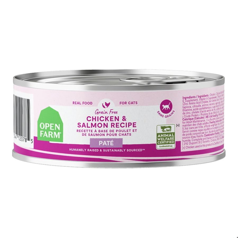 Open Farm Grain Free Pate Chicken & Salmon Recipe Wet Cat Food (2.8oz can)