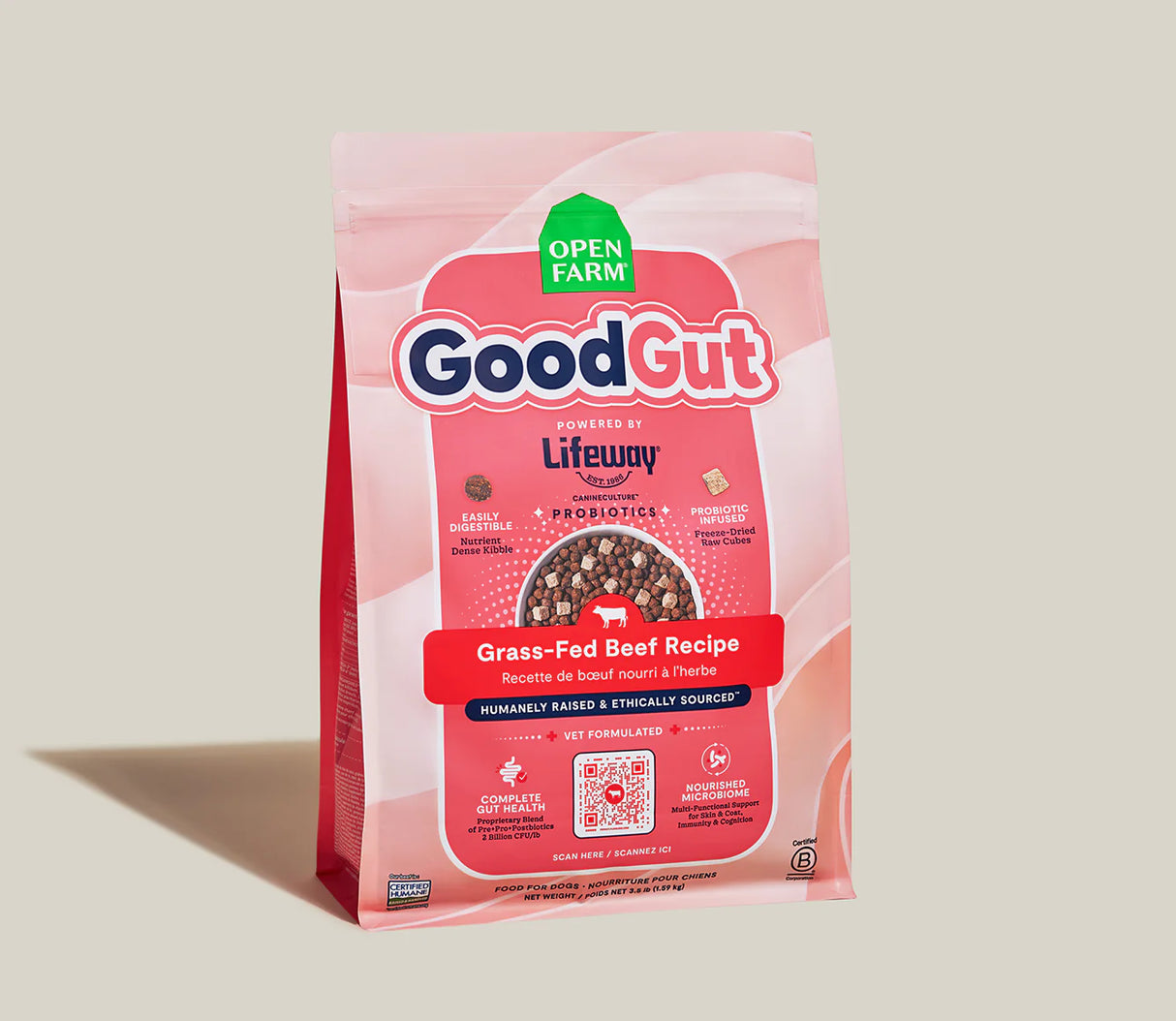 Open Farm GoodGut Grass Fed Beef Dry Dog Food (3.5lb Bag)
